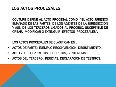 Explorando los diferentes tipos de actos procesales: una guía informativa