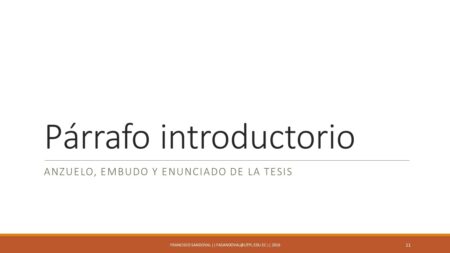 Ideas secundarias