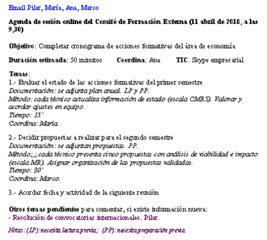 3. Tiempo asignado a cada tema: